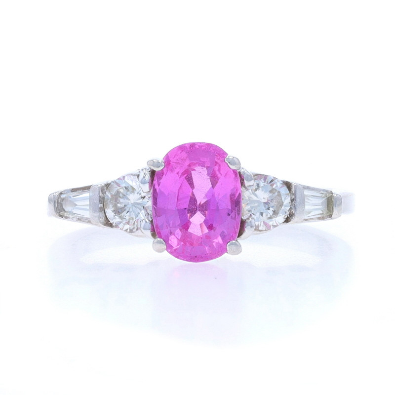 Le Vian Pink Sapphire Diamond Engagement Ring - White Gold 18k