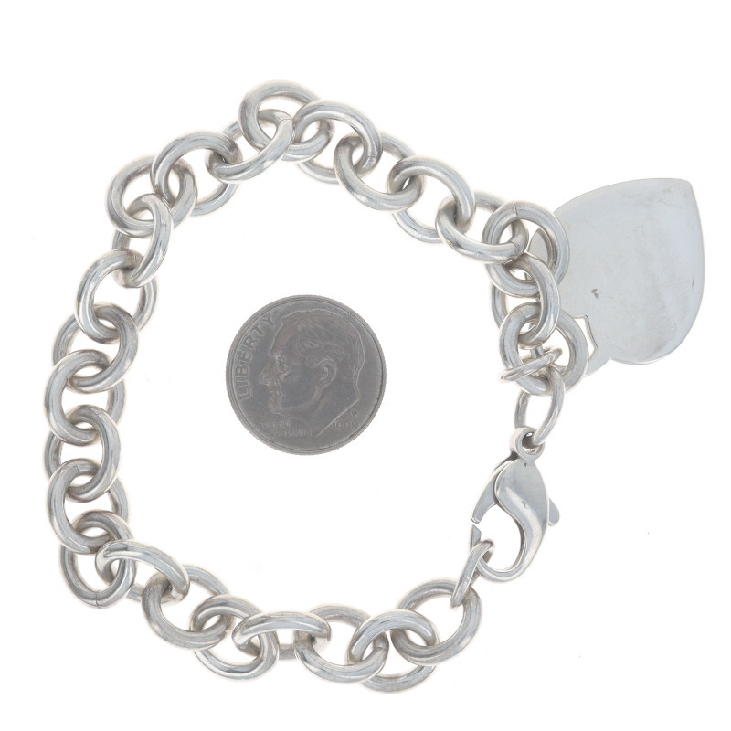 Tiffany & Co. Heart Bracelet Charm Bracelet 7 3/4