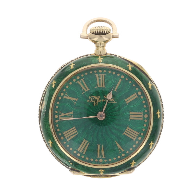 Tiffany & Co. Victorian Ladies Open Face Pocket Watch - Gold 18k