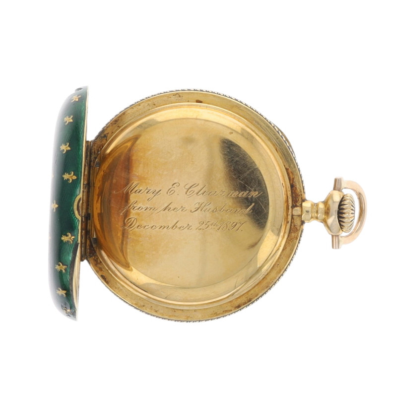Tiffany & Co. Victorian Ladies Open Face Pocket Watch - Gold 18k