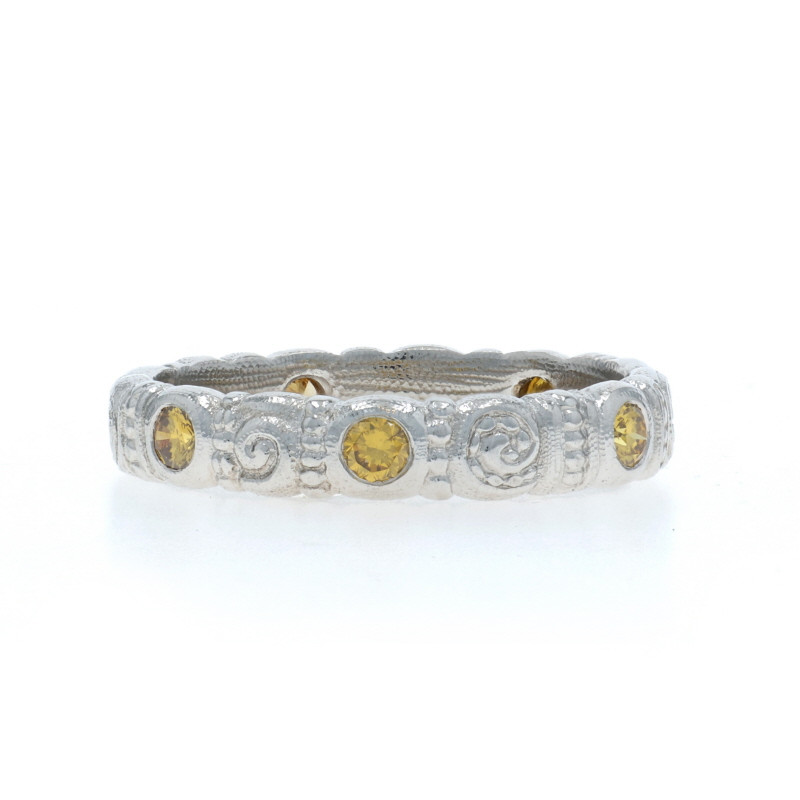 Alex Sepkus Yellow Diamond Eternity Band Platinum 950 Rd.36ctw