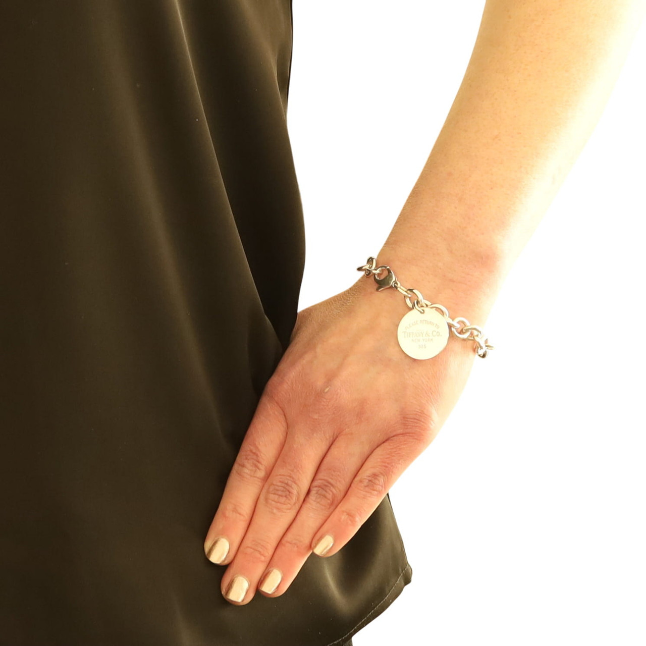 Tiffany & Co. Return to Tiffany Round Tag Charm Bracelet 7 1/4