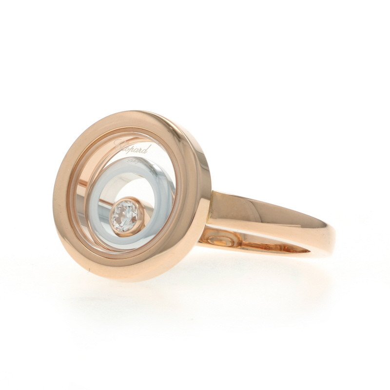 Chopard Happy Spirit Diamond Ring - Yellow Gold 18k Round