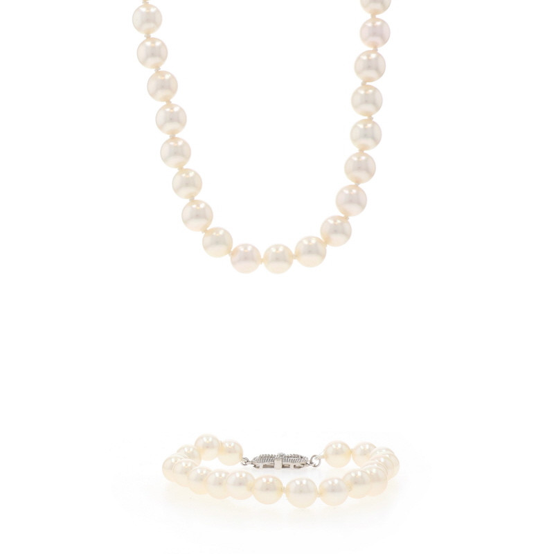 Mikimoto Sea Magic Pearl Knotted Strand Necklace & Bracelet Set
