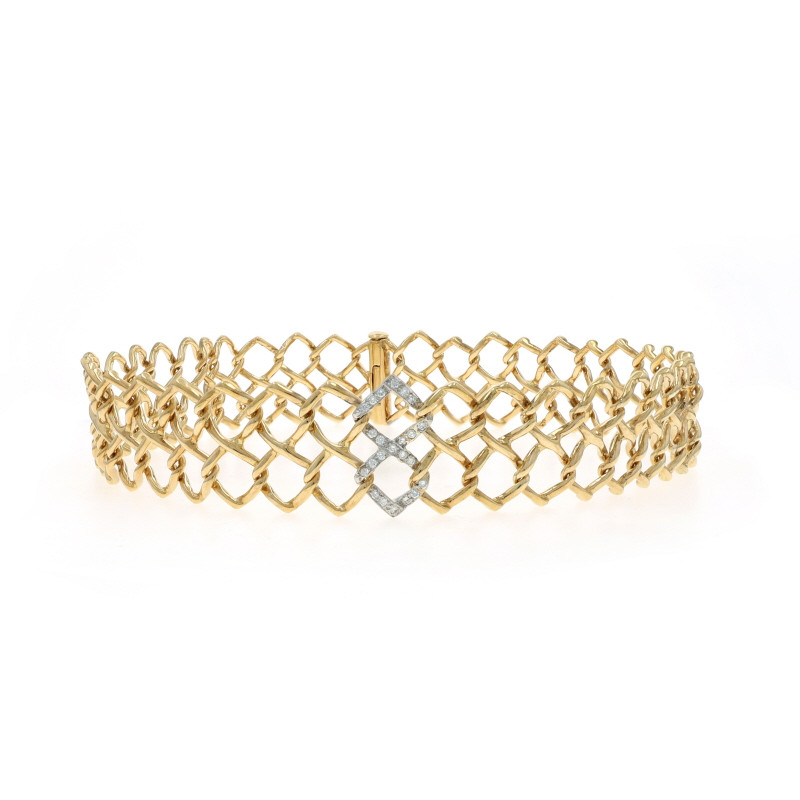 Paloma Picasso Tiffany & Co Openwork Square Link Diamond Choker