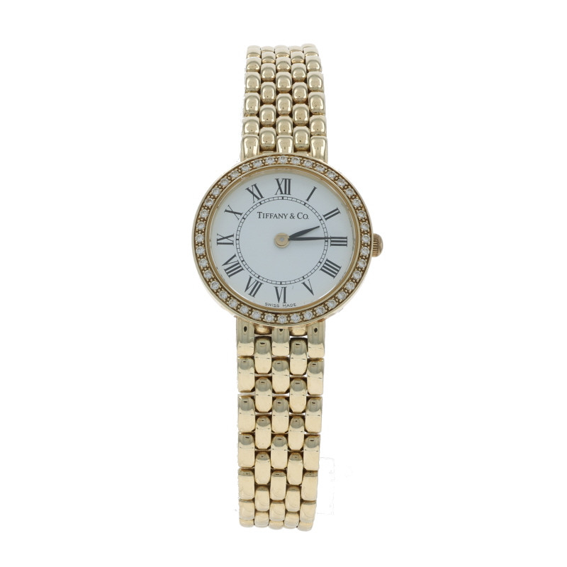 Tiffany & Co. Classic Round Diamond Ladies Watch - Yellow Gold 14k