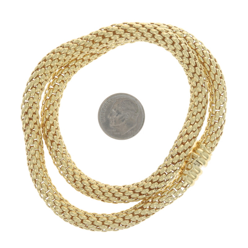 FOPE Love Nest Flexible Mesh Link Popcorn Necklace 16 3/4