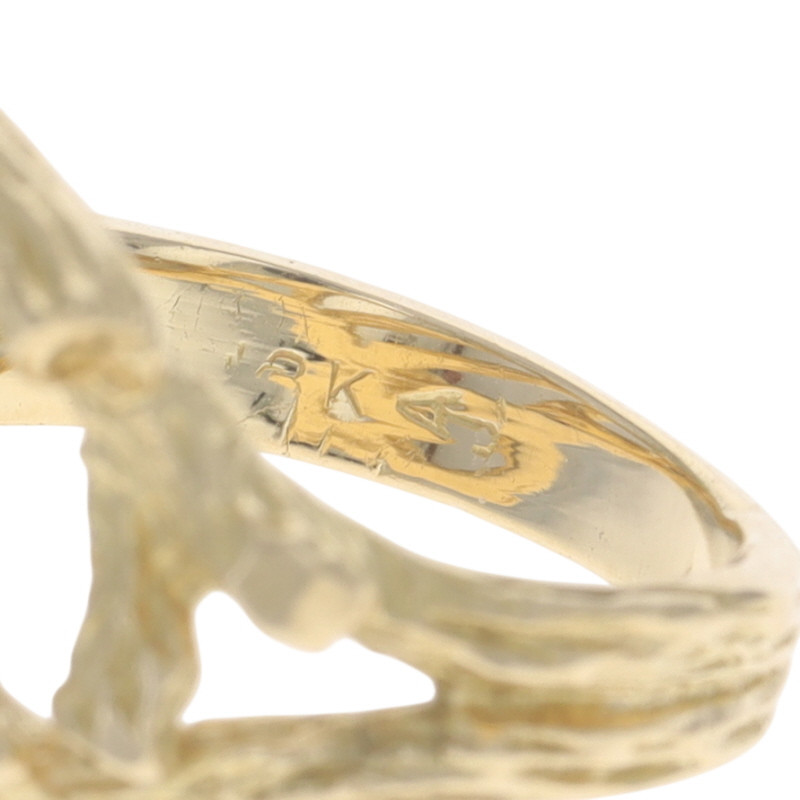 Yellow Gold Vintage Woven Tree Branch Statement Ring - 18k Nature