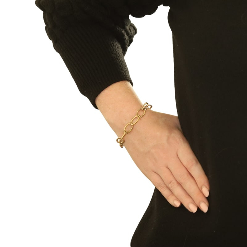 Tiffany & Co. Oval Link Twist Bracelet 8