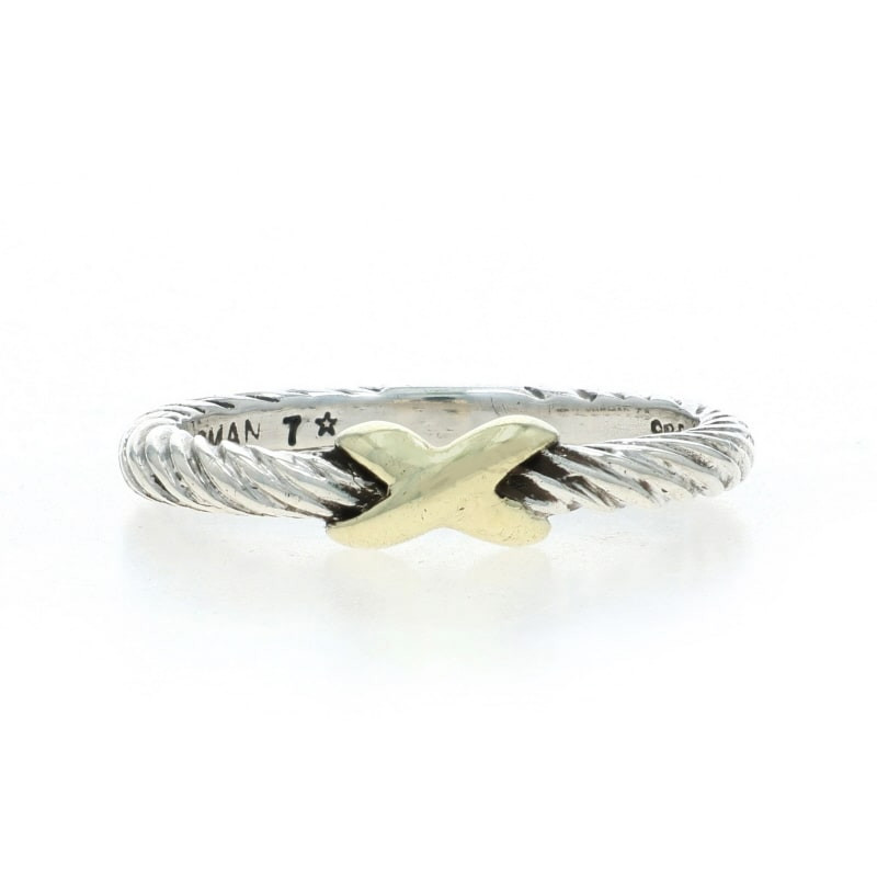 David Yurman Classic Cable X Band - Sterling 925 Yellow Gold 14k