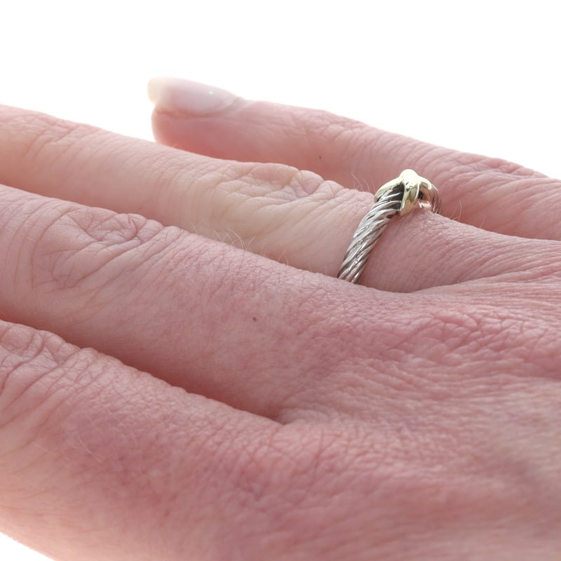 David Yurman Classic Cable X Band - Sterling 925 Yellow Gold 14k