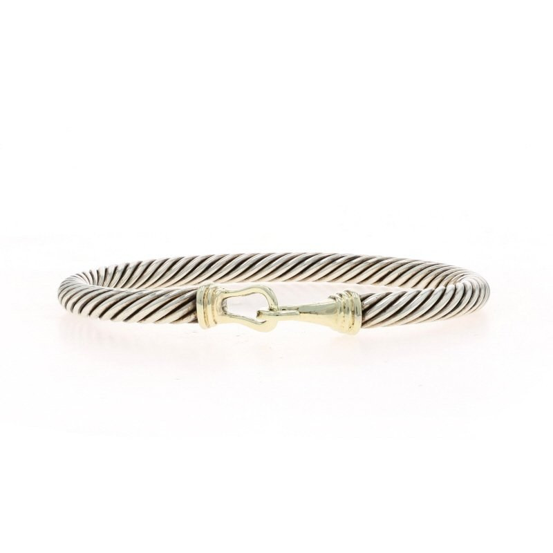 David Yurman Cable Classics Hook Clasp Bangle Bracelet 6
