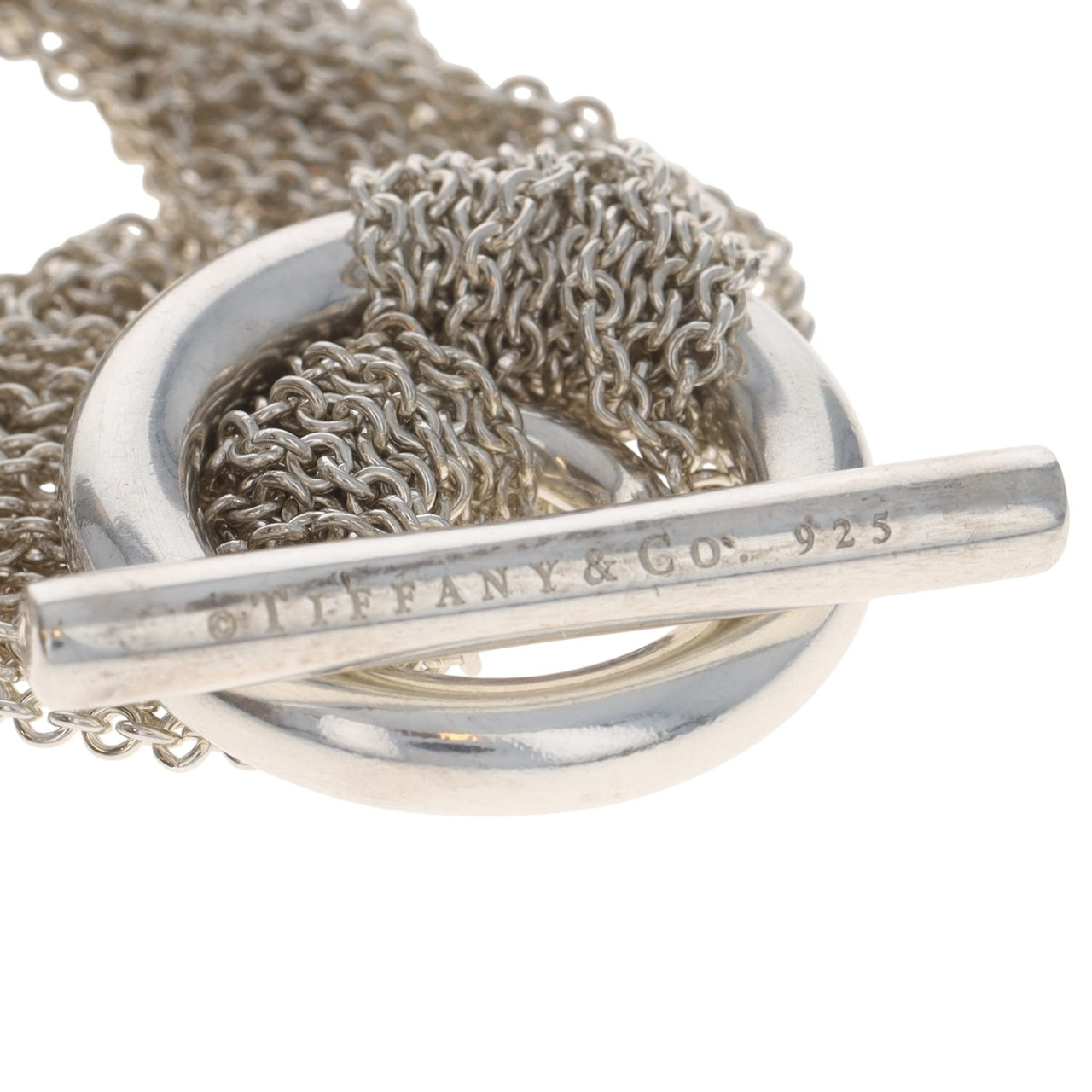 Tiffany & Co. Open Heart Multi-Strand Mesh Toggle Bracelet 7