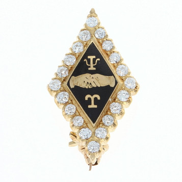 Psi Upsilon Badge - 14k Gold Diamonds 1898 Dartmouth Fraternity Antique Pin Psi Upsilon Badge - 14k Gold Diamonds 1898 Dartmouth Fraternity Antique Pin
