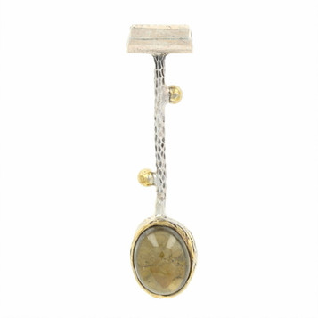 NEW Bora Lemon Quartz Pendant - Sterling Silver & Bronze Drop NEW Bora Lemon Quartz Pendant - Sterling Silver & Bronze Drop
