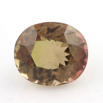 6.18ct Natural Loose Tourmaline Gemstone - Yellowish Brown Pink Hues