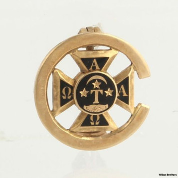 ALPHA TAU OMEGA - 14k GOLD fraternity Colorado Greek Vintage PIN BADGE ALPHA TAU OMEGA - 14k GOLD fraternity Colorado Greek Vintage PIN BADGE
