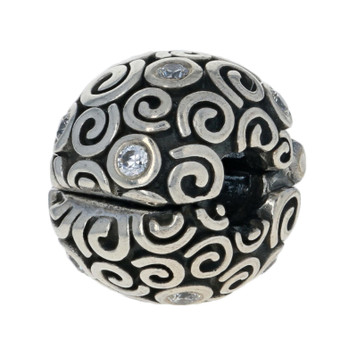NEW Authentic Pandora Wind Clip Charm Sterling Silver Clear Swirl 790962CZ Retd NEW Authentic Pandora Wind Clip Charm Sterling Silver Clear Swirl 790962CZ Retd