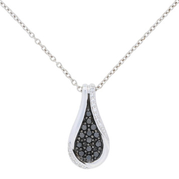 NEW .33ctw Single Cut Diamond Pendant Necklace - Sterling Adjustable Length NEW .33ctw Single Cut Diamond Pendant Necklace - Sterling Adjustable Length