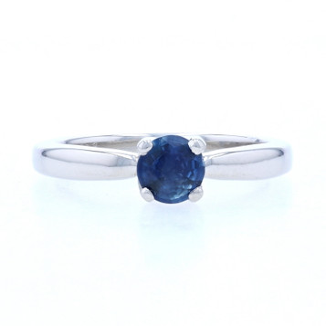 NEW Sapphire Solitaire Engagement Ring - 950 Platinum Round Cut .53ct NEW Sapphire Solitaire Engagement Ring - 950 Platinum Round Cut .53ct