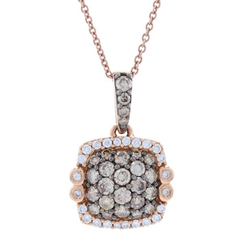 NEW Le Vian Diamond Pendant Necklace 18" - 14k Rose Gold .84ctw NEW Le Vian Diamond Pendant Necklace 18" - 14k Rose Gold .84ctw