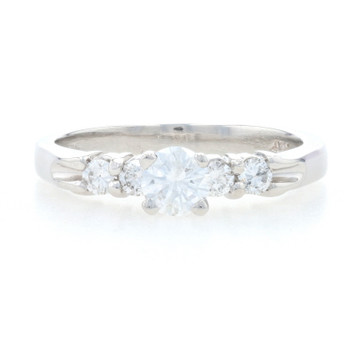 Platinum Diamond Engagement Ring - 950 Round Brilliant Cut .53ctw Platinum Diamond Engagement Ring - 950 Round Brilliant Cut .53ctw