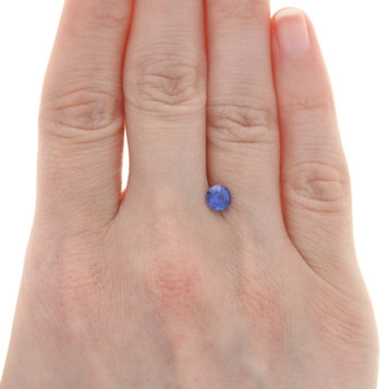 Loose Sapphire - Round Cut .92ct Purplish Blue Solitaire Loose Sapphire - Round Cut .92ct Purplish Blue Solitaire