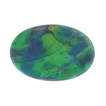 Loose Opal - Oval Tablet 6.89ct GIA Black Solitaire Loose Opal - Oval Tablet 6.89ct GIA Black Solitaire