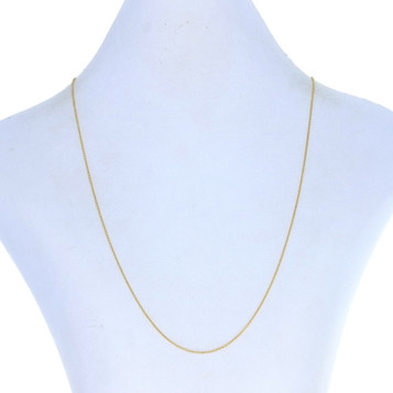 NEW Cable Chain Necklace 18 1/4" - 14k Yellow Gold Lobster Clasp NEW Cable Chain Necklace 18 1/4" - 14k Yellow Gold Lobster Clasp