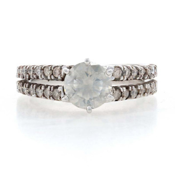 White Gold Diamond Engagement Ring - 10k Round Brilliant Cut 1.42ctw White Gold Diamond Engagement Ring - 10k Round Brilliant Cut 1.42ctw