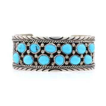 Native American Vintage Navajo Turquoise Bracelet 6 1/2" Sterling Native American Vintage Navajo Turquoise Bracelet 6 1/2" Sterling