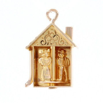 Yellow Gold Home Sweet Home Couple Charm - 14k New Home Newlyweds Moves Yellow Gold Home Sweet Home Couple Charm - 14k New Home Newlyweds Moves