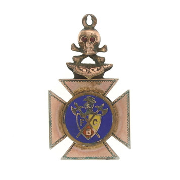 Vintage Knights of Pythias Fob Fraternal FCB Member  - Cross Skull Crest K of P Vintage Knights of Pythias Fob Fraternal FCB Member  - Cross Skull Crest K of P