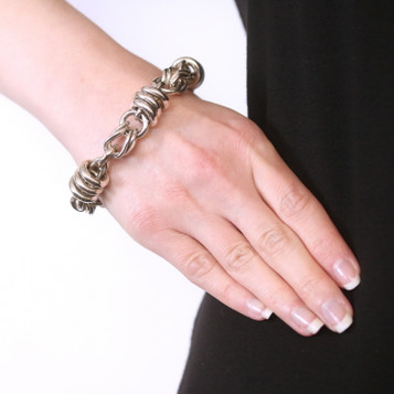 Judith Ripka CZ Fancy Chain Bracelet 7 1/2