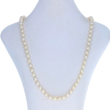 Yellow Gold Baroque Akoya Pearl Knotted Strand Necklace 34" - 14k Yellow Gold Baroque Akoya Pearl Knotted Strand Necklace 34" - 14k