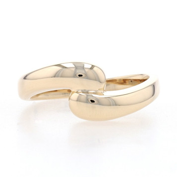 Yellow Gold Bypass Band - 14k Statement Ring Yellow Gold Bypass Band - 14k Statement Ring