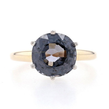 Yellow Gold Spinel Cocktail Solitaire Ring - 14k Cushion 4.05ct Engagement Yellow Gold Spinel Cocktail Solitaire Ring - 14k Cushion 4.05ct Engagement