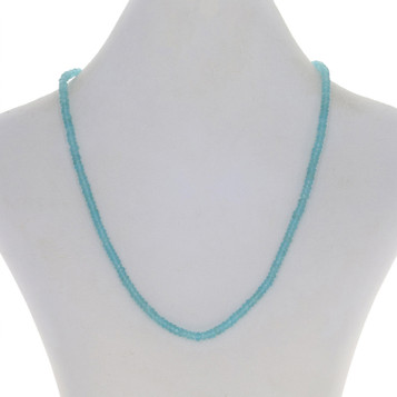 Yellow Gold Apatite Strand Necklace 16 3/4" - 14k Rondelle Beads Yellow Gold Apatite Strand Necklace 16 3/4" - 14k Rondelle Beads