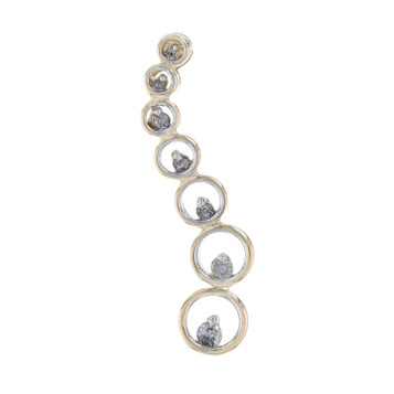 Yellow Gold Diamond Graduated Journey Pendant - 10k Round .10ctw Love Circles Yellow Gold Diamond Graduated Journey Pendant - 10k Round .10ctw Love Circles