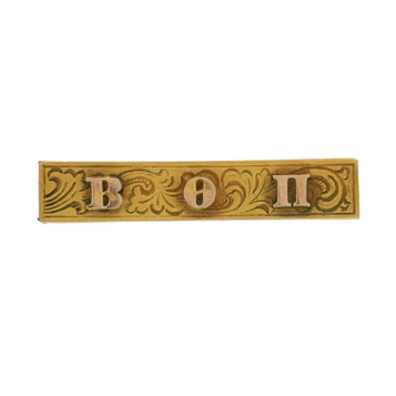 Gold Filled Beta Theta Pi Art Deco Badge - Vintage Fraternity Greek Bar Pin Gold Filled Beta Theta Pi Art Deco Badge - Vintage Fraternity Greek Bar Pin