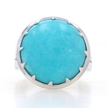 NEW Yours by Loren Amazonite Ring - Sterling 925 Cocktail Solitaire Size 10 1/4 NEW Yours by Loren Amazonite Ring - Sterling 925 Cocktail Solitaire Size 10 1/4