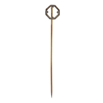 Yellow Gold Art Deco Octagon Stickpin - 14k Geometric Vintage Yellow Gold Art Deco Octagon Stickpin - 14k Geometric Vintage