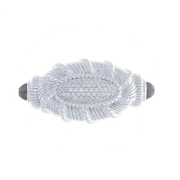 Judith Ripka Onyx Cubic Zirconia Brooch - Sterling Silver 925 Enhancer Pin Judith Ripka Onyx Cubic Zirconia Brooch - Sterling Silver 925 Enhancer Pin