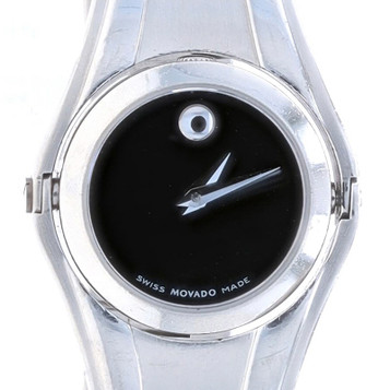 Movado Museum Ladies Wristwatch 03 3 14 1034 - Stainless Quartz Flip Swing Case Movado Museum Ladies Wristwatch 03 3 14 1034 - Stainless Quartz Flip Swing Case