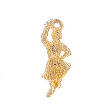 Yellow Gold Scottish Highland Dancer Charm - 9k Yellow Gold Scottish Highland Dancer Charm - 9k
