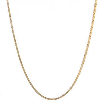 Yellow Gold Box Chain Necklace 20" - 14k Italy Yellow Gold Box Chain Necklace 20" - 14k Italy