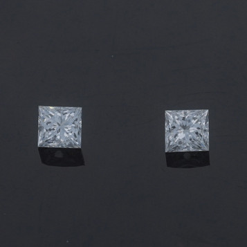 Set of 2 Loose Diamonds - Princess Cut .53ctw E-F VS1-VS2 Matched Pair Set of 2 Loose Diamonds - Princess Cut .53ctw E-F VS1-VS2 Matched Pair