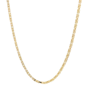 Yellow Gold Square Byzantine Chain Necklace 23 3/4" - 10k Yellow Gold Square Byzantine Chain Necklace 23 3/4" - 10k