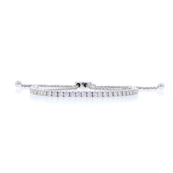 White Gold Diamond Bolo Bracelet - 14k Round Brilliant 2.00ctw White Gold Diamond Bolo Bracelet - 14k Round Brilliant 2.00ctw
