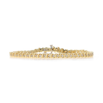 Yellow Gold Diamond Tennis Bracelet 7 1/2" - 14k Round Brilliant 2.50ctw Yellow Gold Diamond Tennis Bracelet 7 1/2" - 14k Round Brilliant 2.50ctw